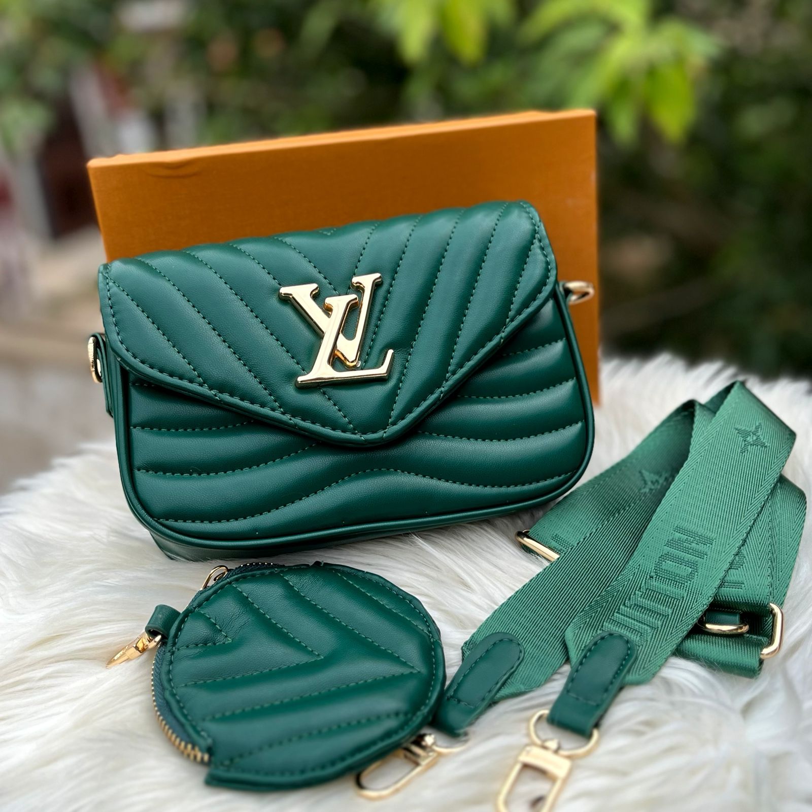 Louis Vuitton 2 pcs wave pochette set